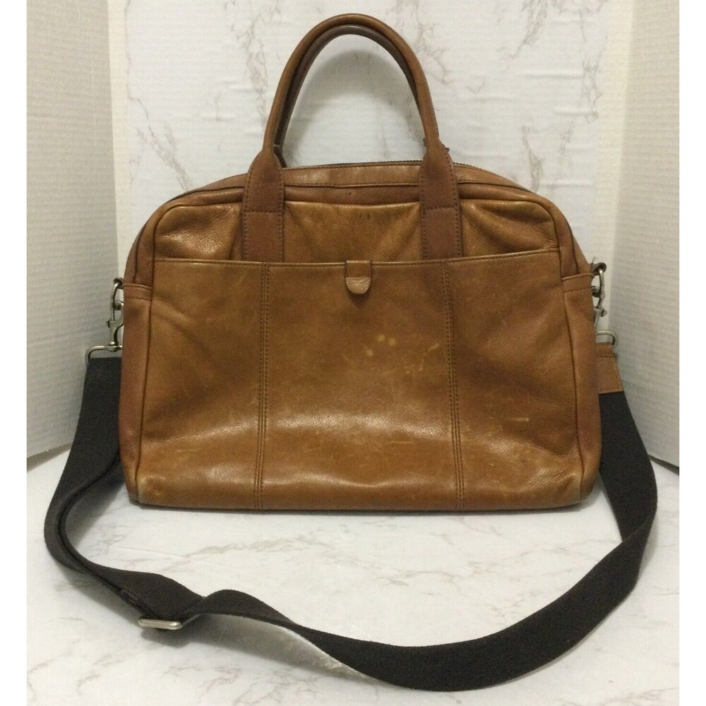 Fossil Messenger Computer Distressed Leather Lapt… - image 3